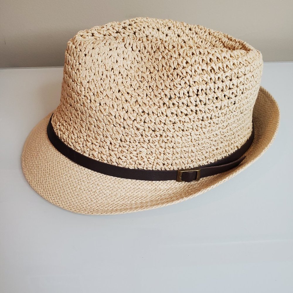 Cream Scala Pronto Woven Fedora Hat